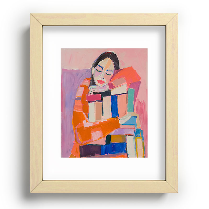Woman Love for Books Framed Art Print Gallery Image 69