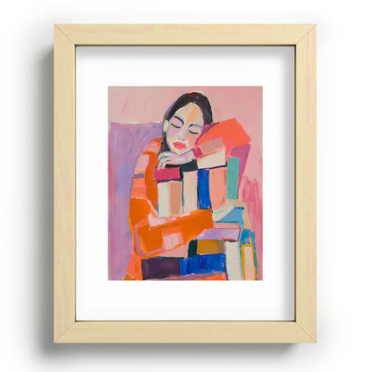 Woman Love for Books Framed Art Print Gallery Image 69