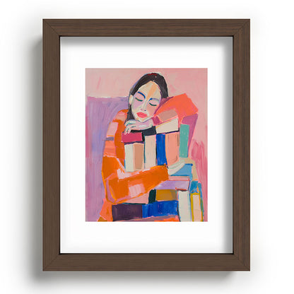 Woman Love for Books Framed Art Print Gallery Image 63