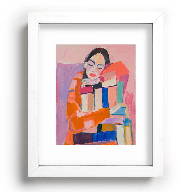Woman Love for Books Framed Art Print Gallery Image 75