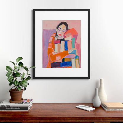 Woman Love for Books Framed Art Print Gallery Image 35