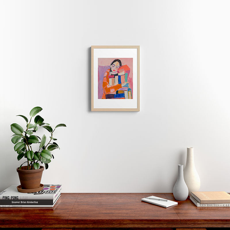 Woman Love for Books Framed Art Print Gallery Image 17