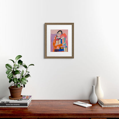 Woman Love for Books Framed Art Print Gallery Image 39