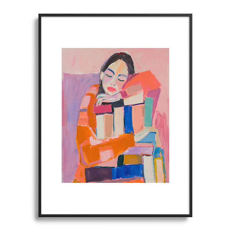 Woman Love for Books Framed Art Print Gallery Image 85