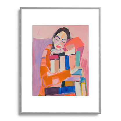 Woman Love for Books Framed Art Print Gallery Image 98