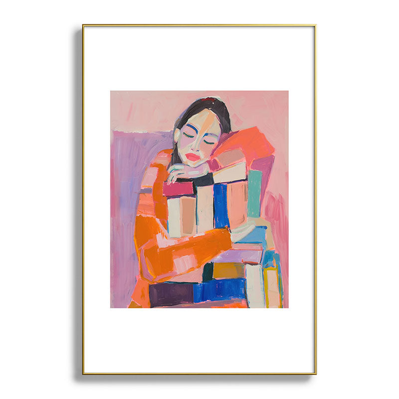 Woman Love for Books Framed Art Print Gallery Image 93