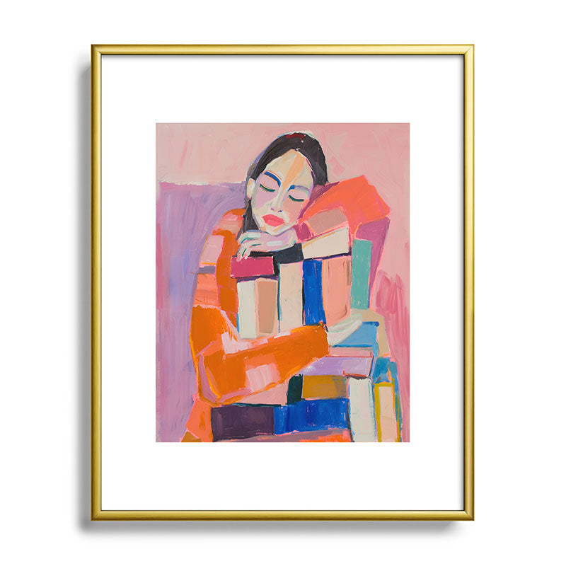 Woman Love for Books Framed Art Print Gallery Image 89