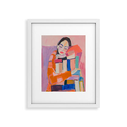 Woman Love for Books Framed Art Print Gallery Image 23