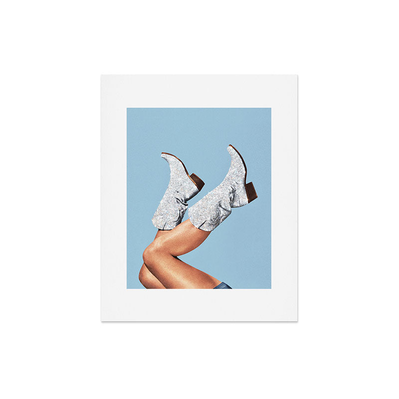 These Boots - Glitter Blue II Art Print Gallery Image 4