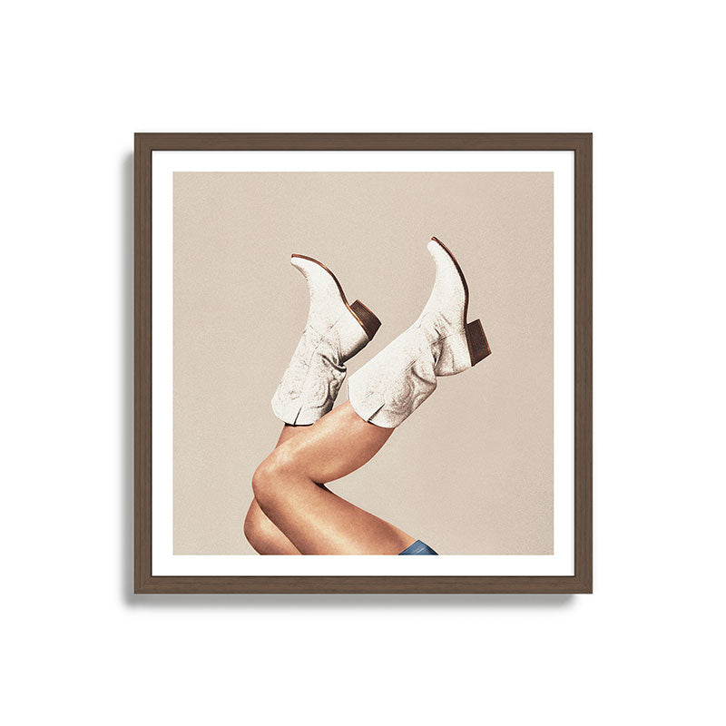 These Boots - Neutral Beige Framed Art Print Gallery Image 4