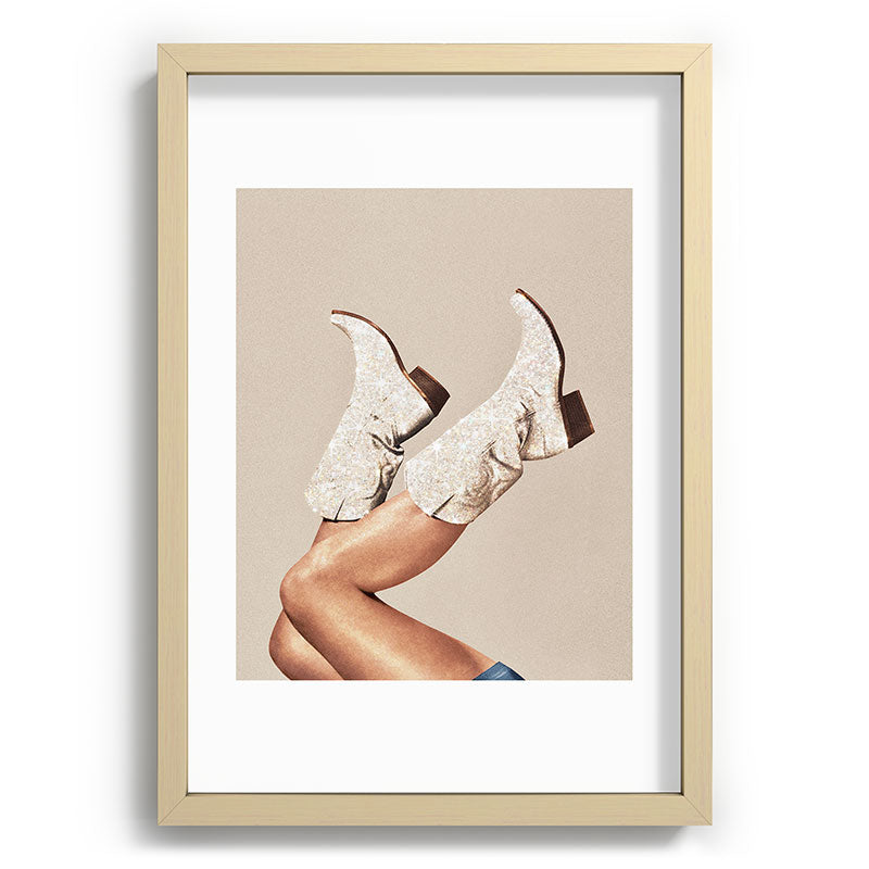 These Boots - Neutral Glitter II / Beige Framed Art Print Gallery Image 97