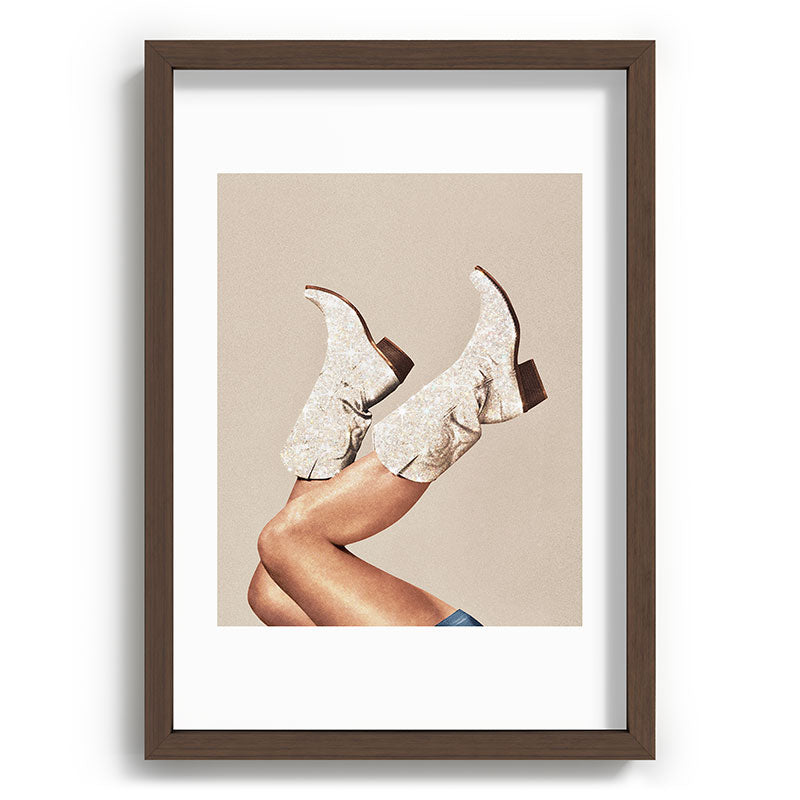 These Boots - Neutral Glitter II / Beige Framed Art Print Gallery Image 89