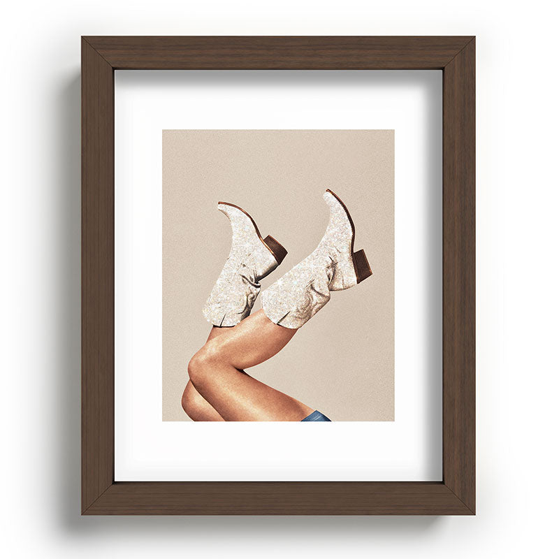 These Boots - Neutral Glitter II / Beige Framed Art Print Gallery Image 86