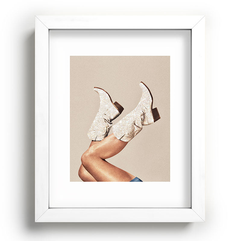 These Boots - Neutral Glitter II / Beige Framed Art Print Gallery Image 104