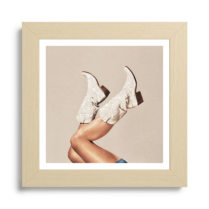 These Boots - Neutral Glitter II / Beige Framed Art Print Gallery Image 68