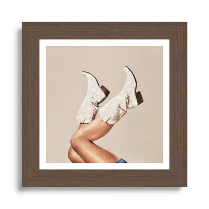 These Boots - Neutral Glitter II / Beige Framed Art Print Gallery Image 57