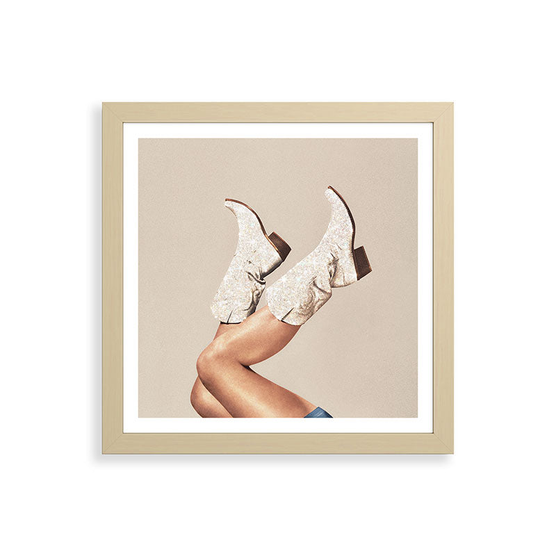 These Boots - Neutral Glitter II / Beige Framed Art Print Gallery Image 71