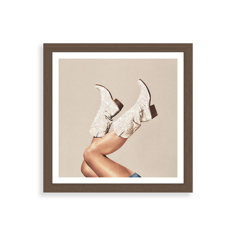 These Boots - Neutral Glitter II / Beige Framed Art Print Gallery Image 60