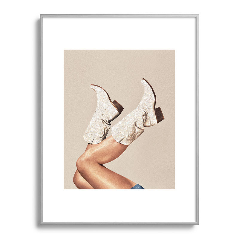 These Boots - Neutral Glitter II / Beige Framed Art Print Gallery Image 135