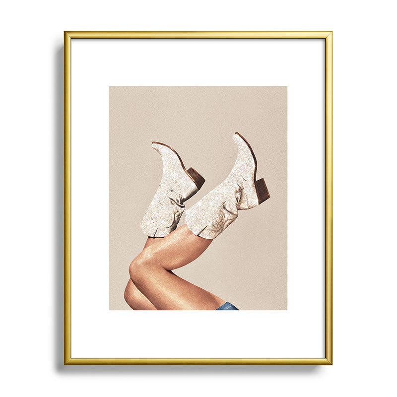 These Boots - Neutral Glitter II / Beige Framed Art Print Gallery Image 121