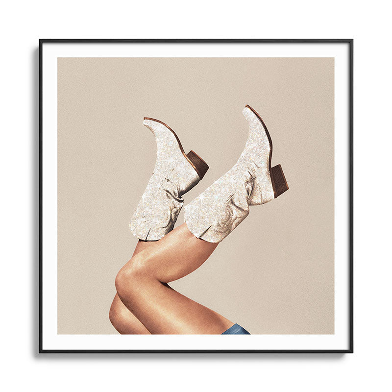 These Boots - Neutral Glitter II / Beige Framed Art Print Gallery Image 126