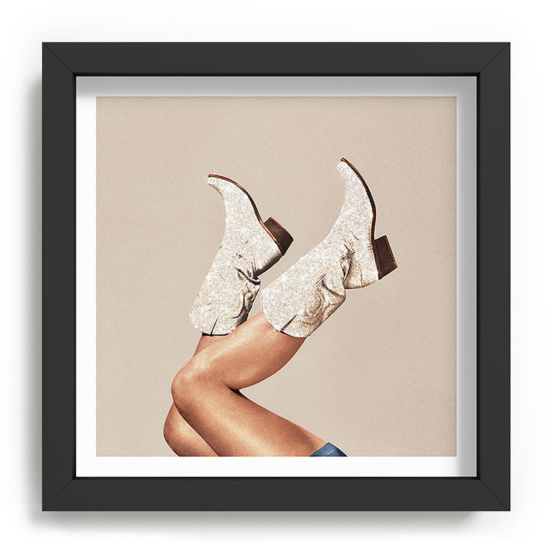 These Boots - Neutral Glitter II / Beige Framed Art Print Gallery Image 90