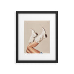 These Boots - Neutral Glitter II / Beige Framed Art Print Gallery Image 1
