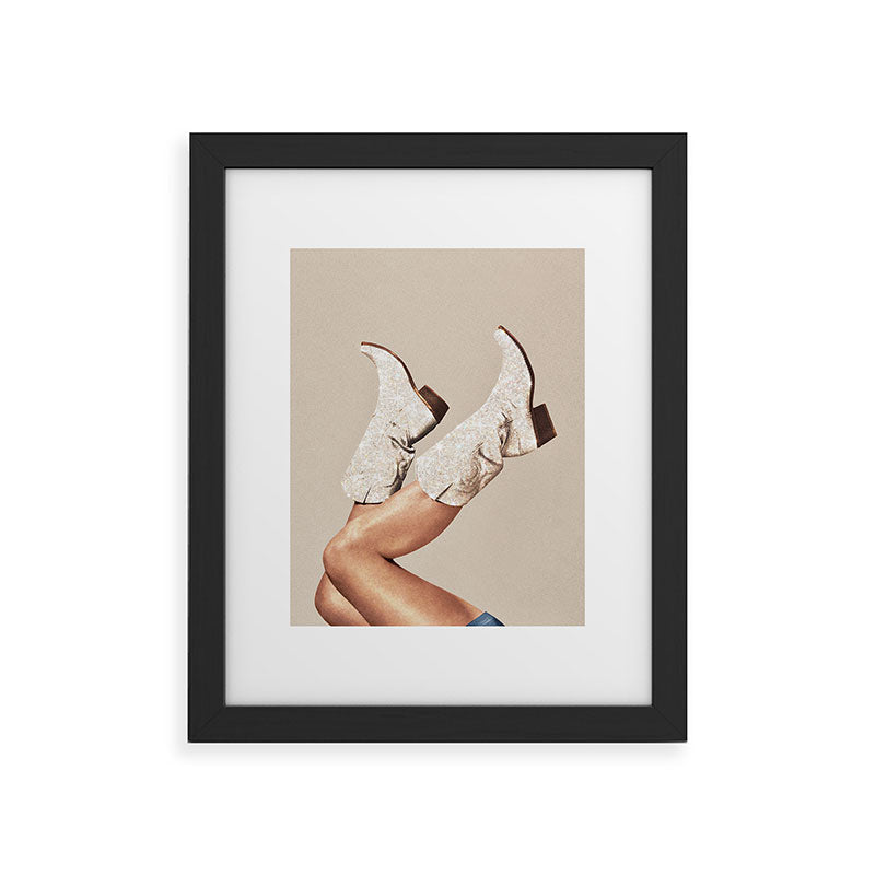 These Boots - Neutral Glitter II / Beige Framed Art Print Gallery Image 47