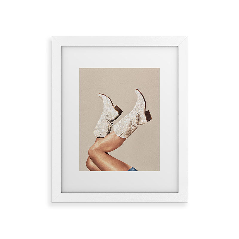 These Boots - Neutral Glitter II / Beige Framed Art Print Gallery Image 69