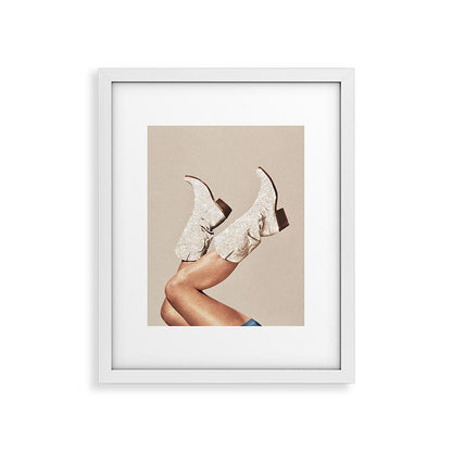 These Boots - Neutral Glitter II / Beige Framed Art Print Gallery Image 30