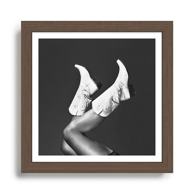 These Boots - Noir / Black & White Framed Art Print Gallery Image 3