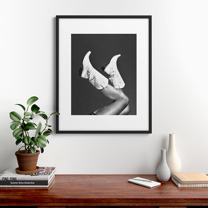 These Boots - Noir II F / Black & White Framed Art Print Gallery Image 7