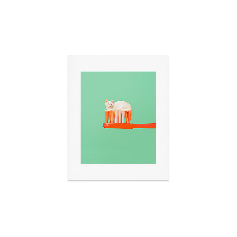 Toothpaste Cat Art Print Gallery Image 1