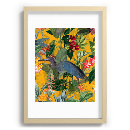 Vintage & Shabby Chic - Sunny Tropical Garden Blue Heron Framed Art Print Gallery Image 97