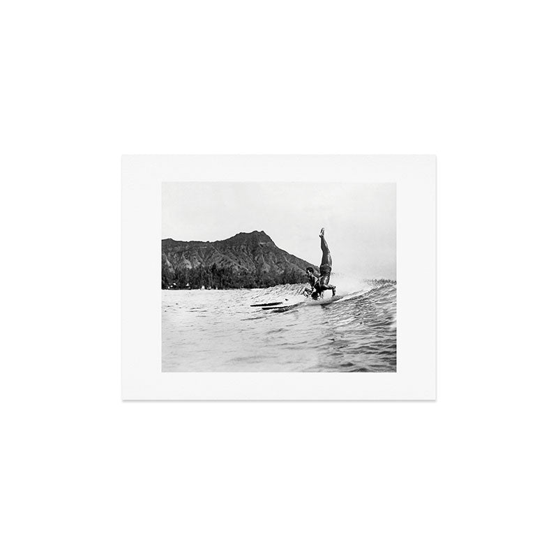 Surfing Diamond Head, Hawaii Art Print Gallery Image 3
