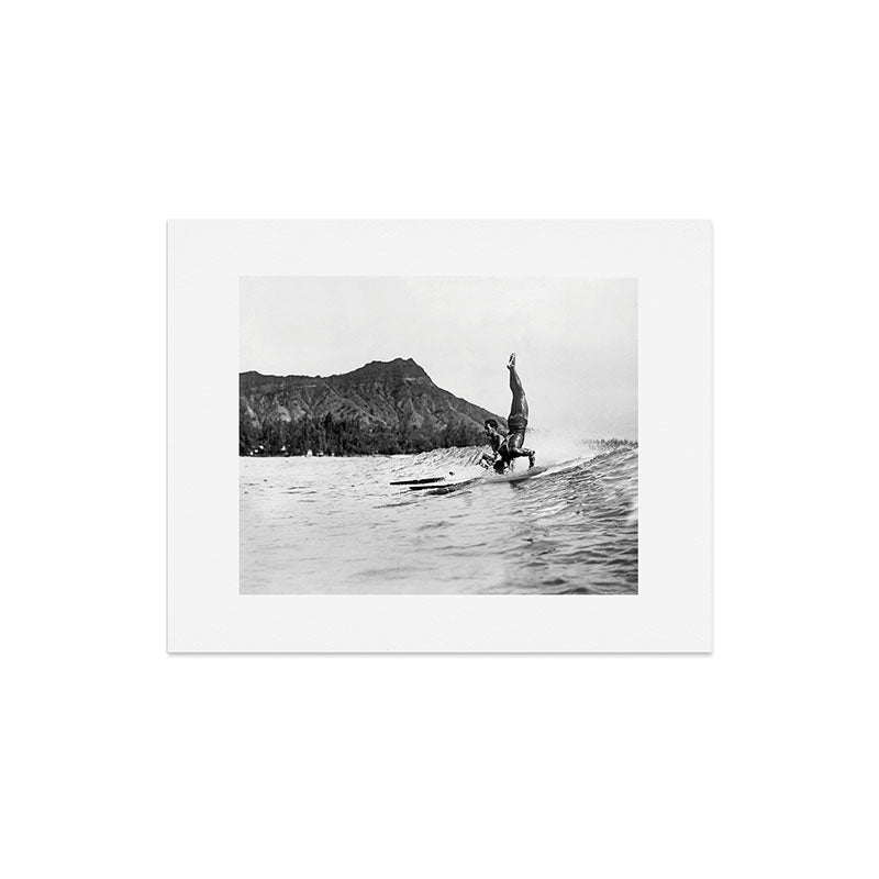 Surfing Diamond Head, Hawaii Art Print Gallery Image 4
