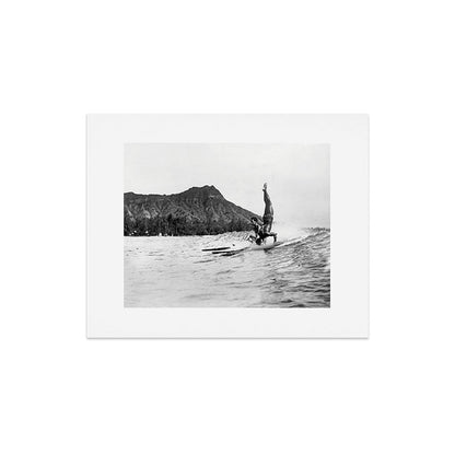 Surfing Diamond Head, Hawaii Art Print Gallery Image 4