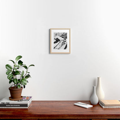 Lady and Chimp Sunbathing, Black and White, Vintage Art Framed Art Print Gallery Image 16