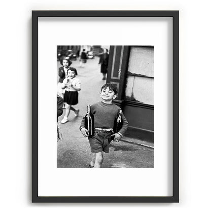 Little Boy and Bottles of Wine, Black and White Vintage Art Framed Art Print Gallery Image 60