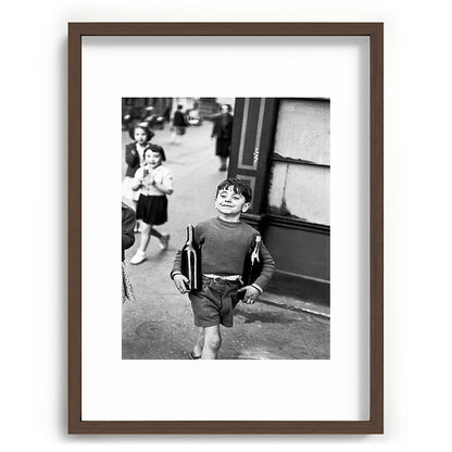 Little Boy and Bottles of Wine, Black and White Vintage Art Framed Art Print Gallery Image 66