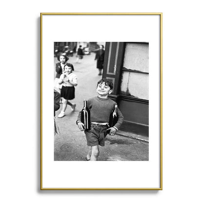 Little Boy and Bottles of Wine, Black and White Vintage Art Framed Art Print Gallery Image 90