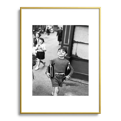 Little Boy and Bottles of Wine, Black and White Vintage Art Framed Art Print Gallery Image 92