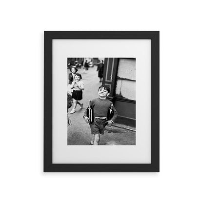 Little Boy and Bottles of Wine, Black and White Vintage Art Framed Art Print Gallery Image 34