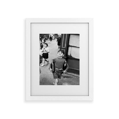 Little Boy and Bottles of Wine, Black and White Vintage Art Framed Art Print Gallery Image 53