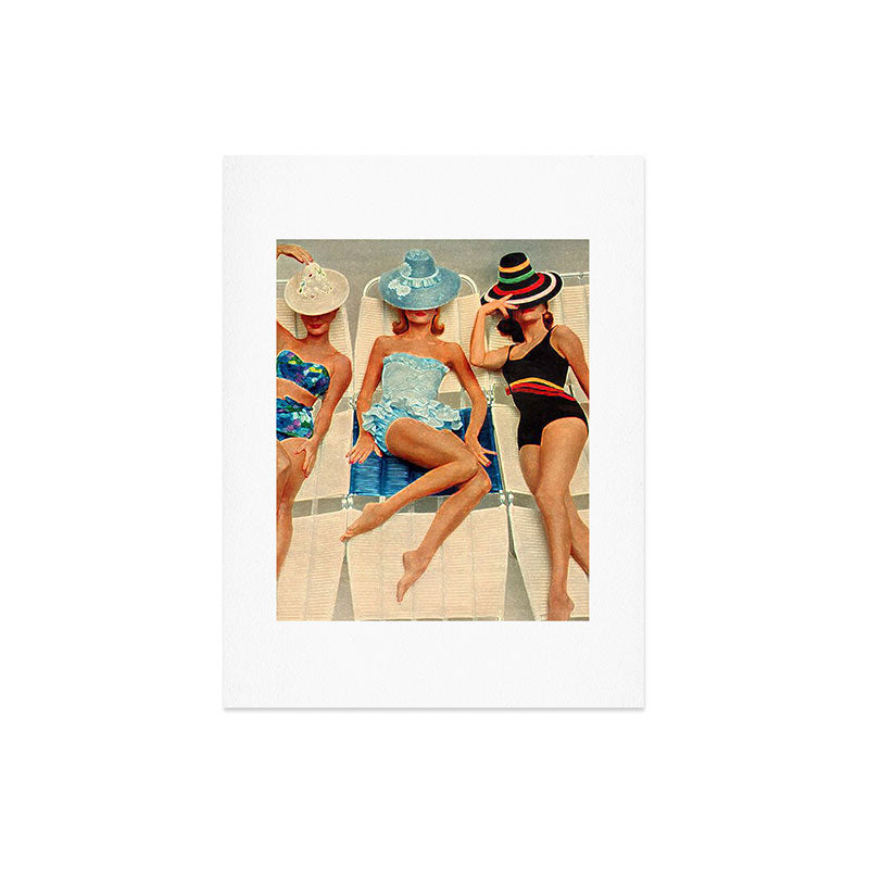 Retro Sunbathers Art Print Gallery Image 8