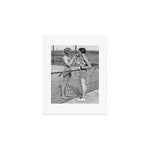 Tennis Players Taking a Cigarette Break, Black and White Vintage Art Art Print Gallery Image 1