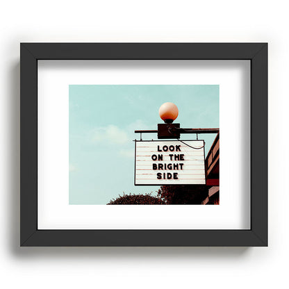Look on The Bright Side Marquee Sign, Austin Motel, Austin, Texas Framed Art Print Gallery Image 57