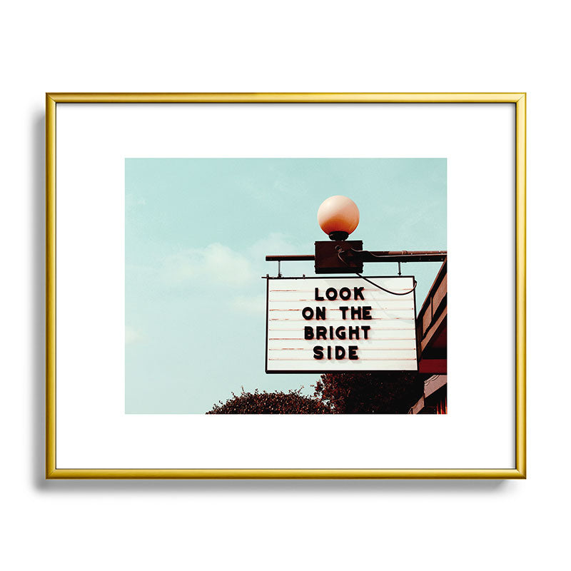 Look on The Bright Side Marquee Sign, Austin Motel, Austin, Texas Framed Art Print Gallery Image 89
