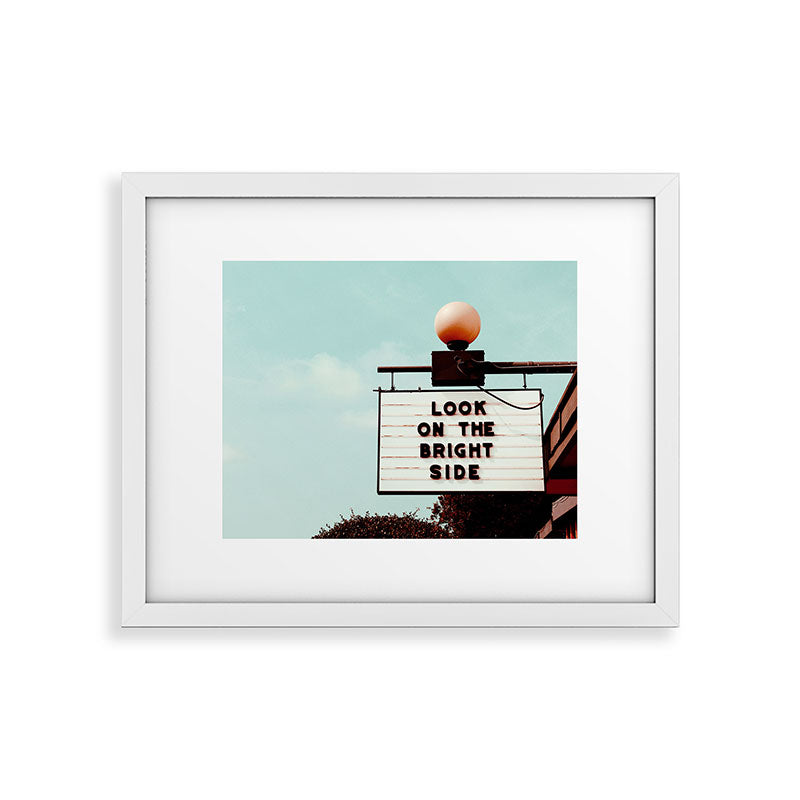 Look on The Bright Side Marquee Sign, Austin Motel, Austin, Texas Framed Art Print Gallery Image 26