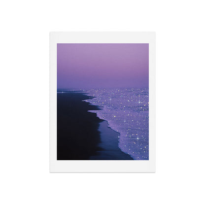 PURPLE MAGIC | seascape | glitter collage art | aesthetic of nature | yana potter digital art Art Print Gallery Image 7